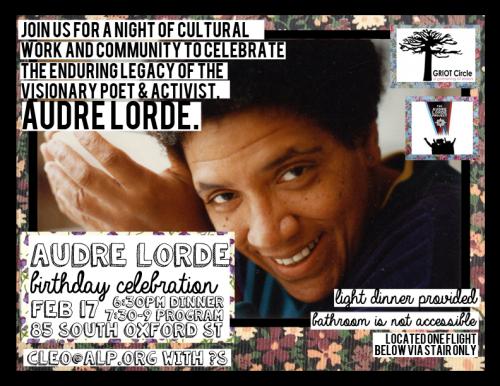 Audre Lorde Bday Audre Lorde Bday
